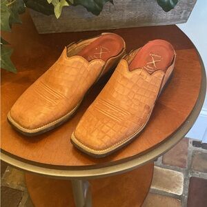 Twisted X Brown Crocodile Pattern Slip-On Shoes